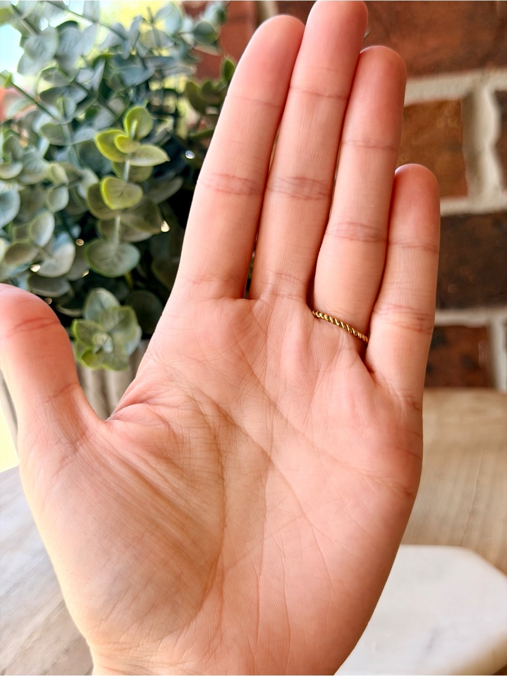 Braided Gold Ring-size 7 - Picture 4 of 4